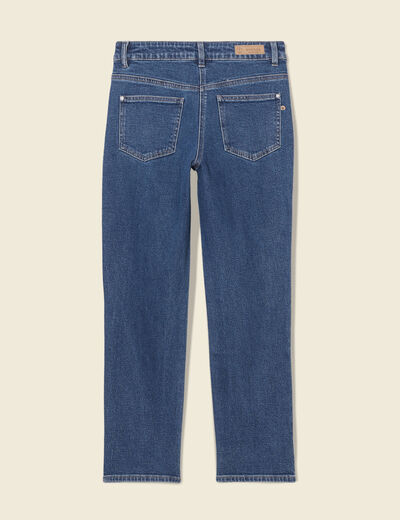 Jeans straight taille haute denim stone femme