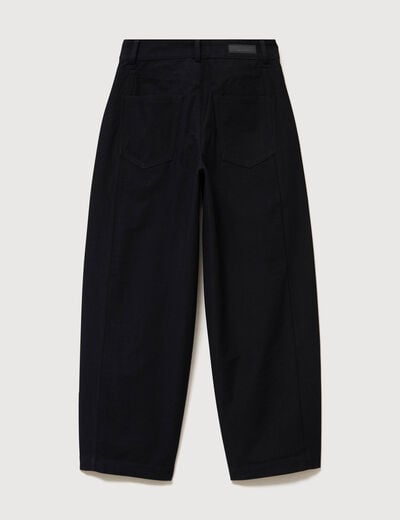 Pantalon coupe regular noir femme