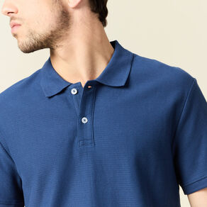Polo manches courtes bleu foncé homme
