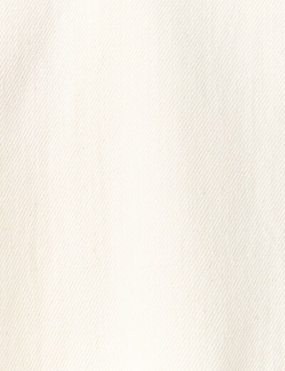 Blouson boutonné brodé denim blanc femme