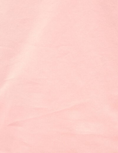 T-shirt droit col rond manches courtes rose saumon femme