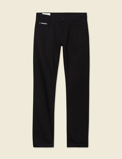 Jeans straight denim noir homme
