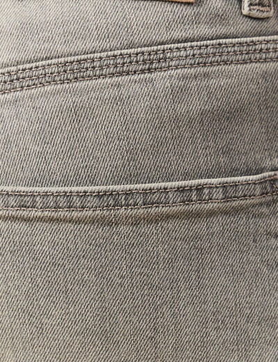 Jeans straight longueur 34 denim snow gris homme