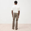Jeans straight longueur 34 denim marron homme
