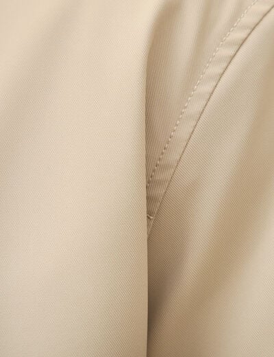 Blouson col camionneur manches longues beige homme