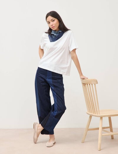 Jeans barrel taille standard denim stone femme