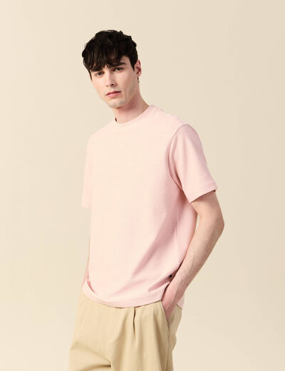 T-shirt manches courtes rose clair homme