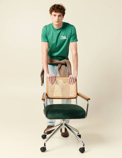 T-shirt en coton vert homme