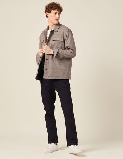 Pantalon chino ceinturé bleu foncé homme