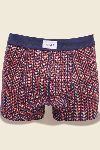 Lot 2 boxers marron cognac homme