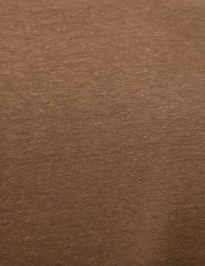 T-shirt ras de cou manches courtes taupe homme