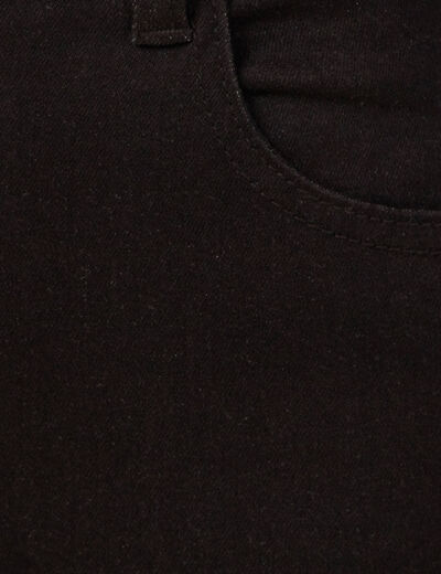 Jeans skinny zippé denim noir femme