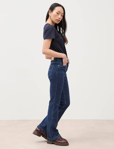 Jeans bootcut denim brut femme