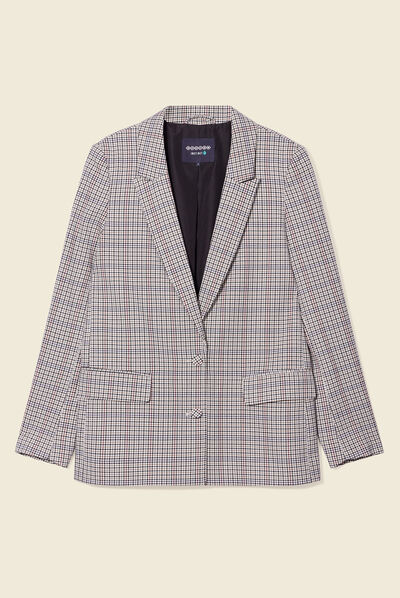 Veste blazer éco-responsable bleu marine femme