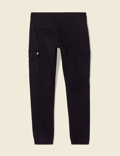 Pantalon battle bas resserr&eacute; noir homme