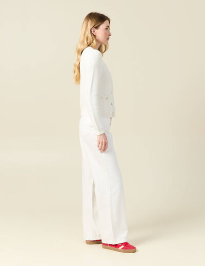 Gilet éco-responsable ecru femme