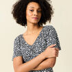 T-shirt manches courtes bleu femme