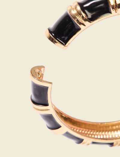 Bracelet jonc noir femme