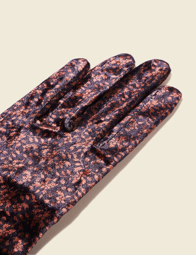 Ensemble gants et porte-cartes multicolore femme