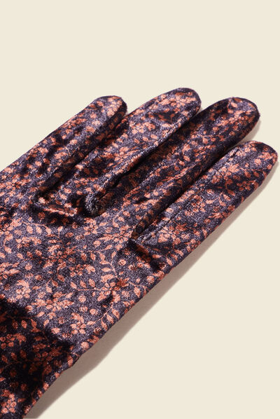 Ensemble gants et porte-cartes multicolore femme