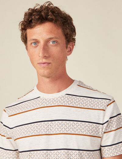 T-shirt manches courtes marron homme