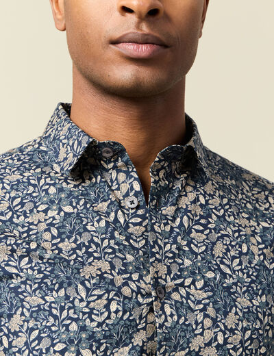 Chemise bleu marine homme
