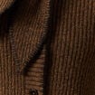 Pull col rond manches longues marron fonc&eacute; femme