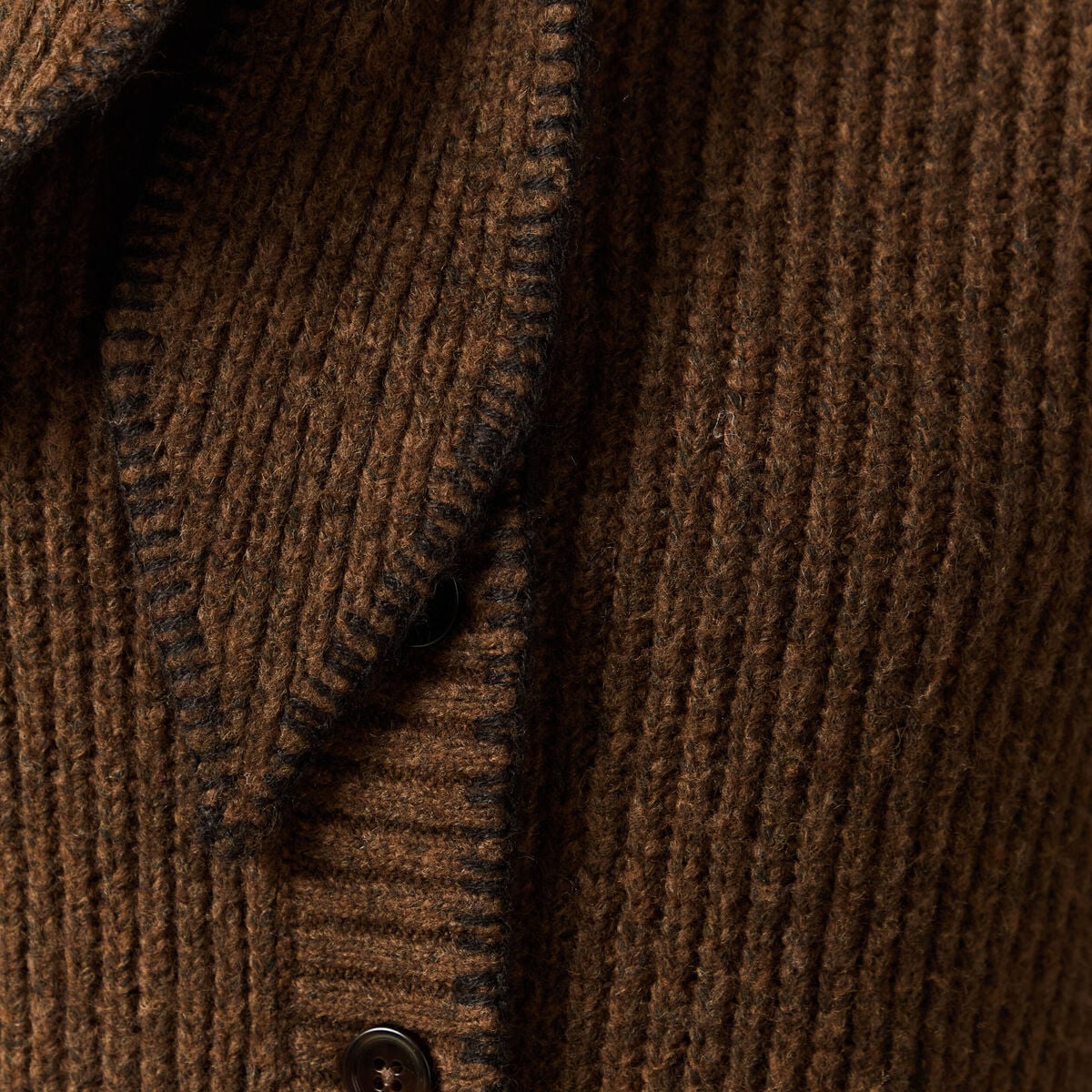 Pull col rond manches longues marron fonc&eacute; femme