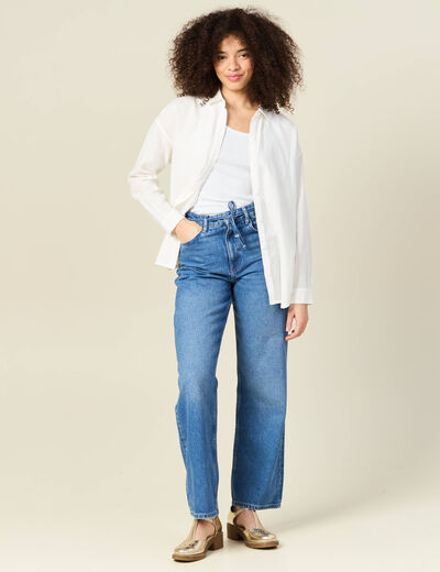 Chemise manches longues ecru femme