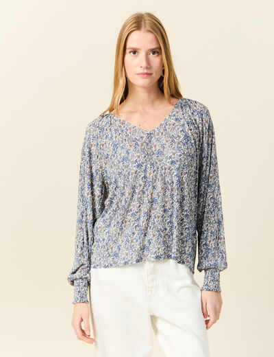 T-shirt manches longues bleu clair femme