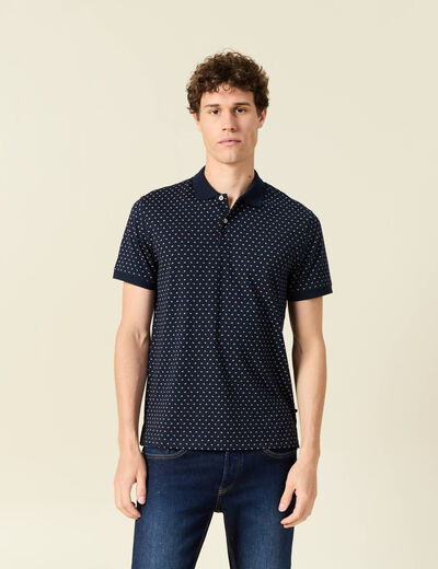 Polo éco-responsable bleu marine homme