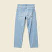 Chino droit longueur 32 en coton denim bleach homme