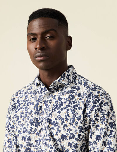 Chemise manches longues blanc homme