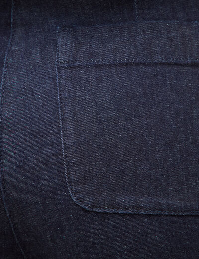 Jeans bootcut taille haute 7/8&egrave;me denim brut femme