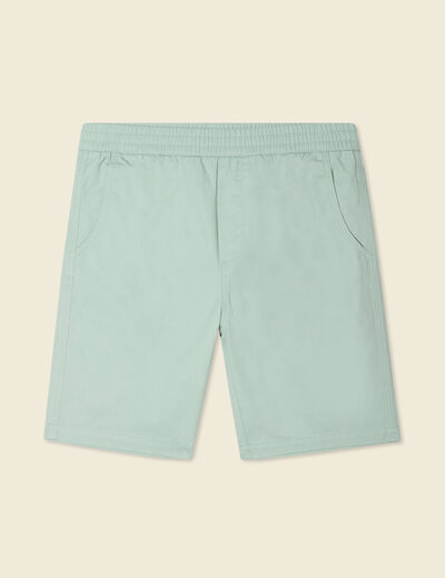 Bermuda droit vert olive homme