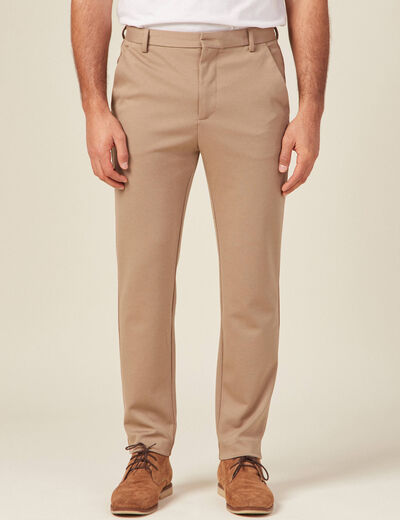 Pantalon chino slim beige homme