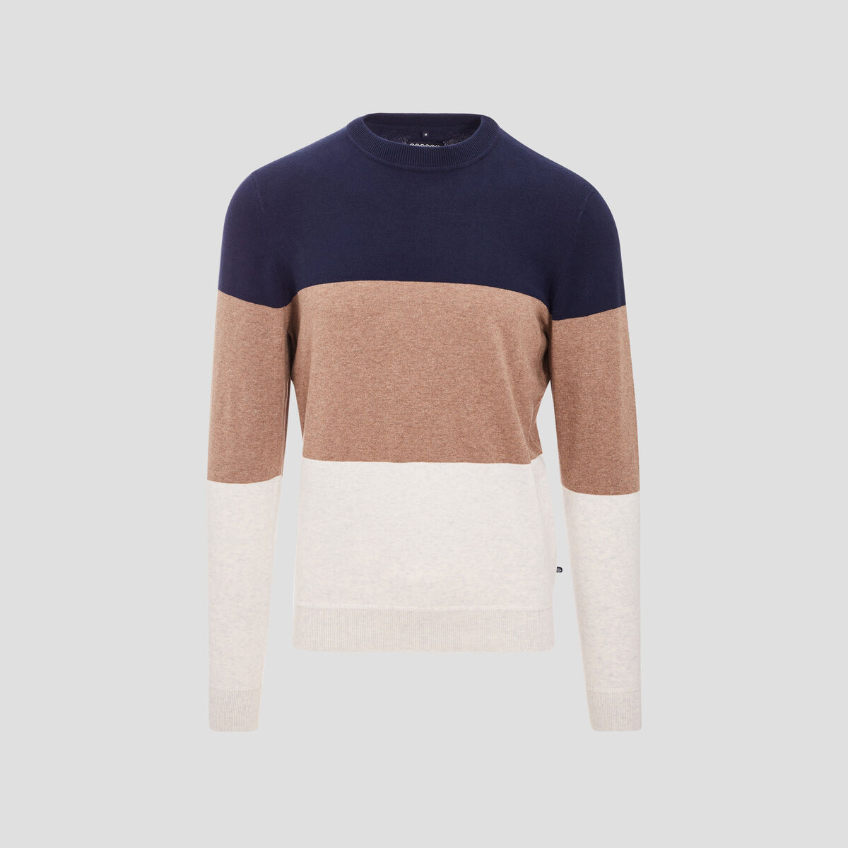 Pull manches longues beige homme