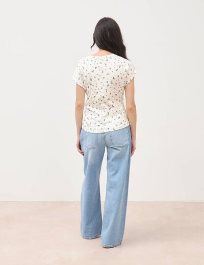 T-shirt en coton blanc femme