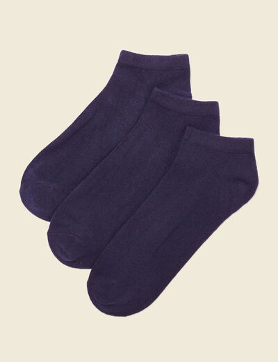 Lot 3 paires chaussettes bleu marine homme