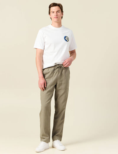 T-shirt éco-responsable ecru homme
