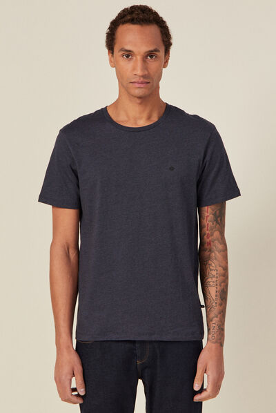 T-shirt éco-responsable bleu foncé homme