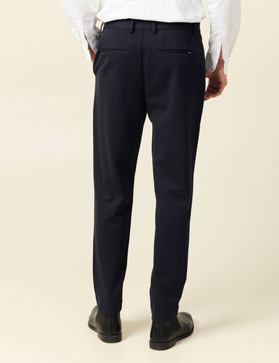 Pantalon chino slim bleu marine homme
