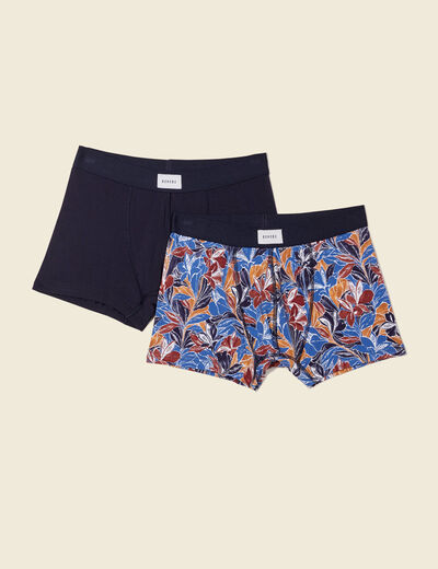 Lot 2 boxers bleu marine homme