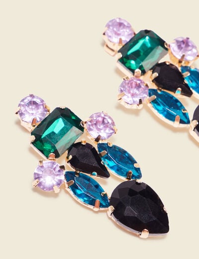 Boucles d'oreilles pendantes noir femme
