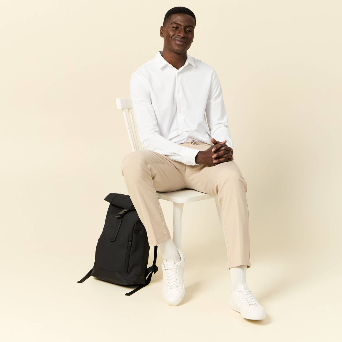 Pantalon jogger beige homme