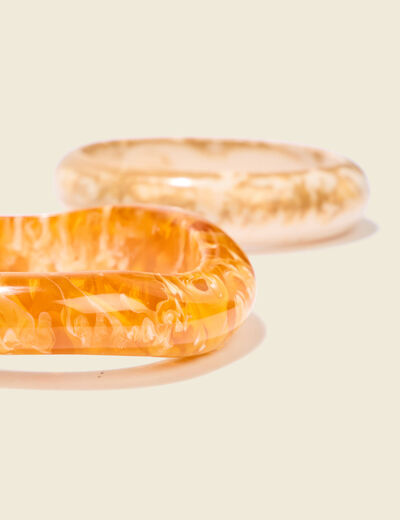 Lot 2 bracelets creme femme