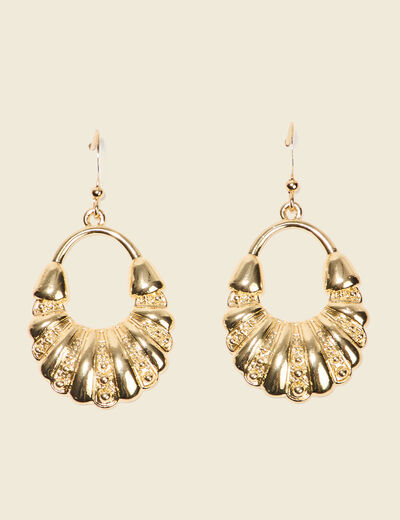 Boucles d'oreilles pendantes couleur or femme
