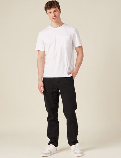 Jeans relax charpentier noir homme