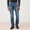 Jeans straight homme used L34 denim stone homme