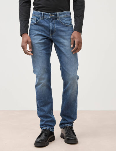 Jeans straight homme used L34 denim stone homme